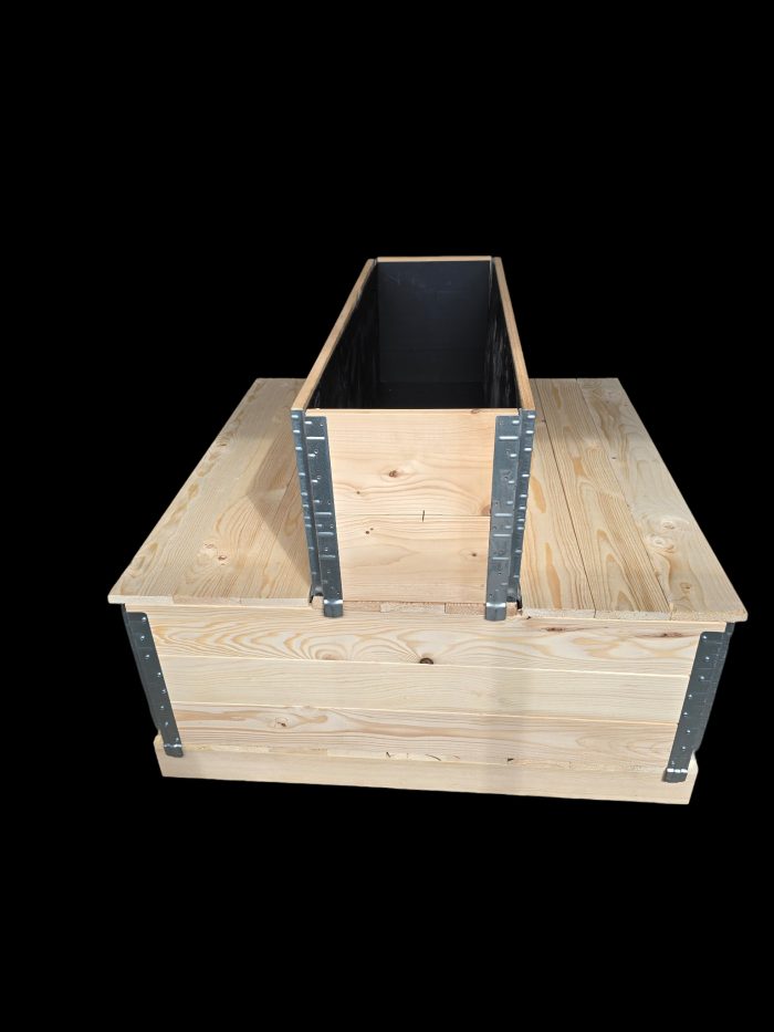 Hochbeet Set XXL 1200 x 1200 x 950 mm (2x Sitzbänke und Stauraum) – Bild 2