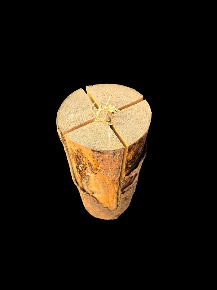 Finnenkerze 50 cm, ø18-24 cm aus CH-Holz – Bild 2