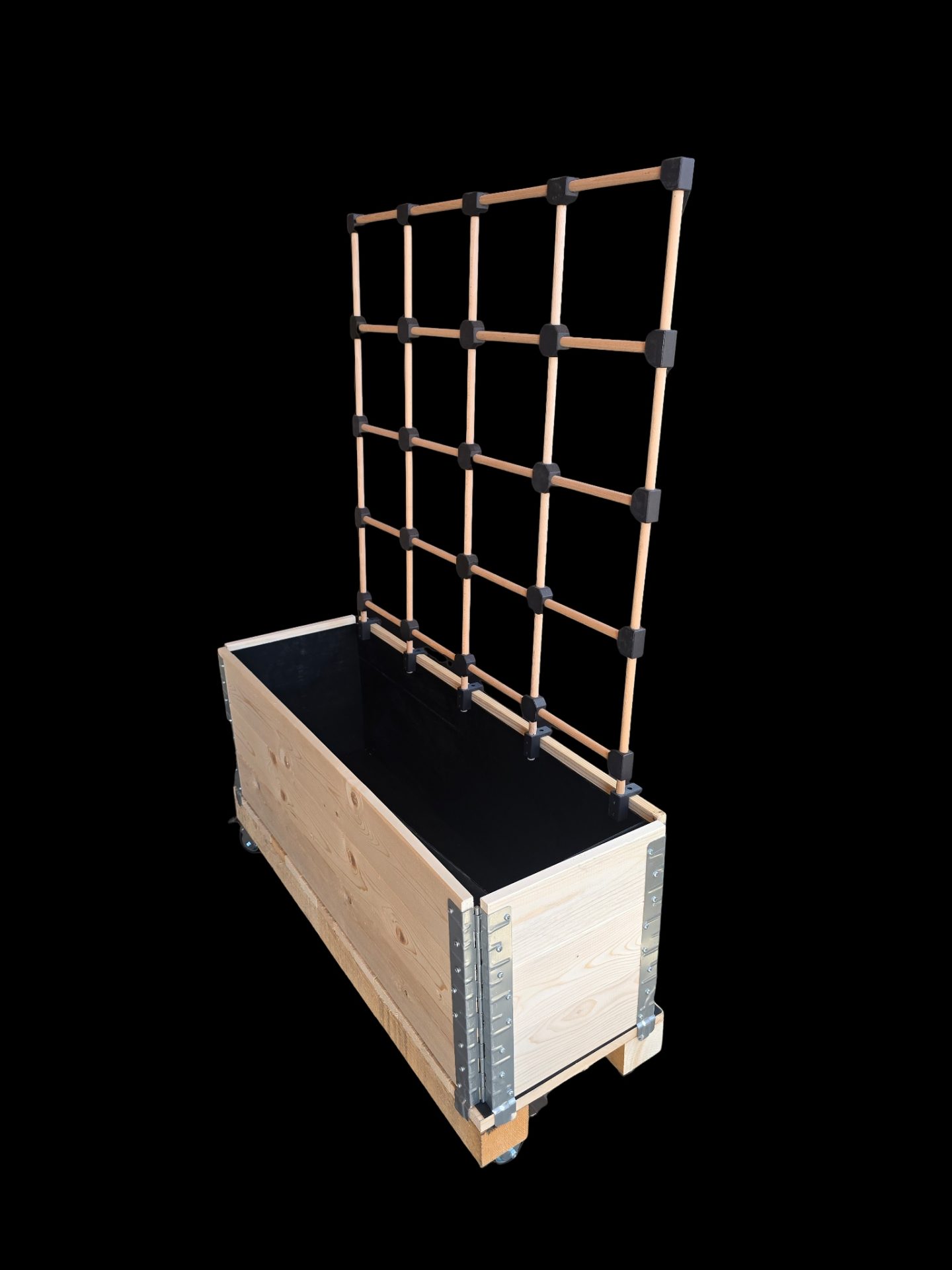 🌱 Hochbeet mit Rankgitter & Rollen – Schweizer Holz (1200 x 400 x 620/1620 mm) – Bild 2