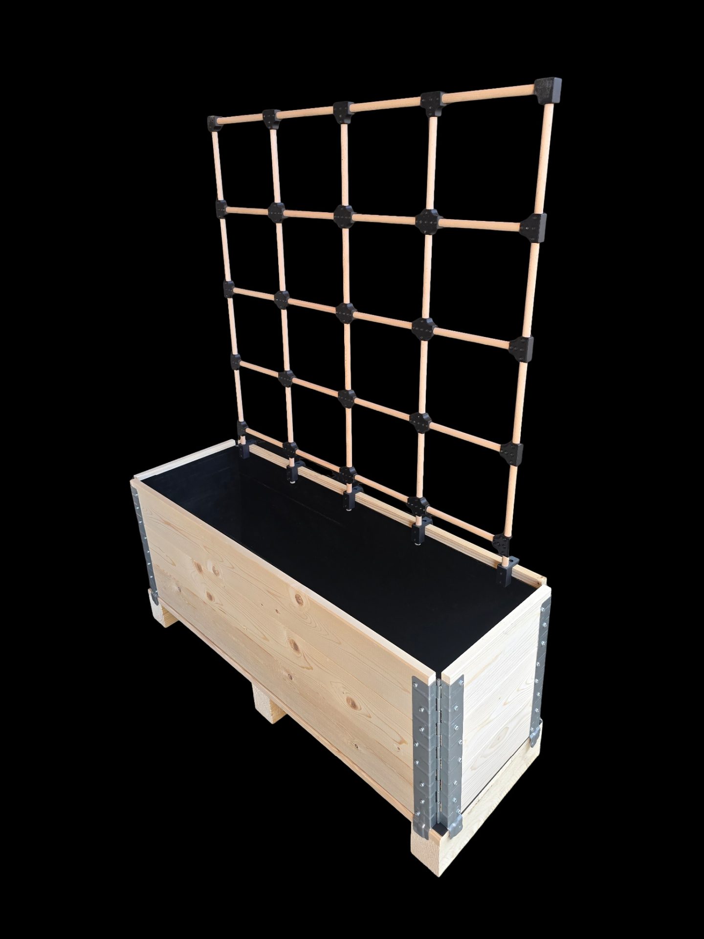 🌱 Hochbeet mit Rankgitter aus Schweizer Holz – (1200 x 400 x 510/1510 mm) – Bild 2
